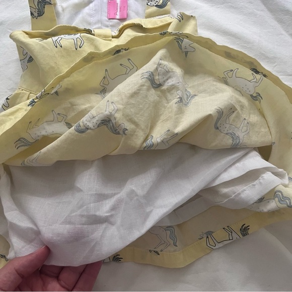Lot (2) Baby Girl Dresses Blue Sanrio Pochacco Yellow Unicorns 12 Months - Picture 13 of 16